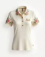 Polo femme floral