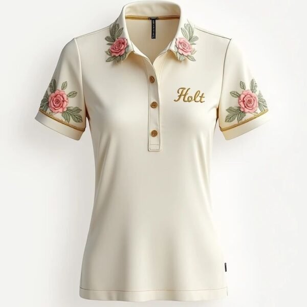 Polo femme floral